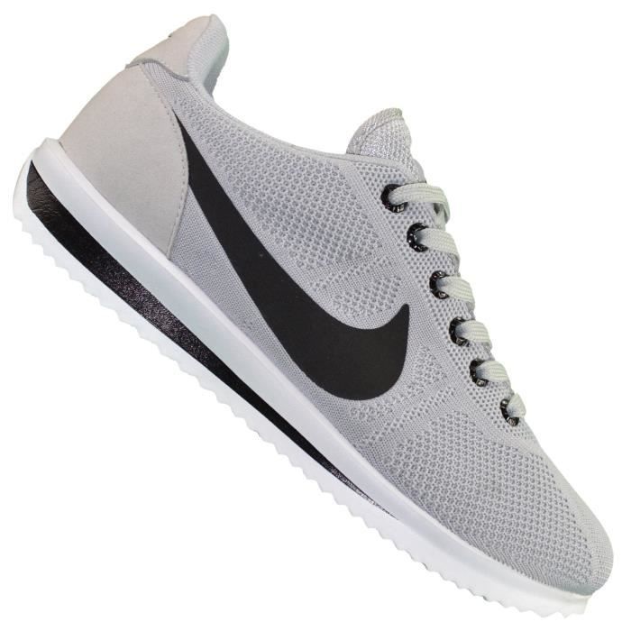 nike cortez recycled canvas trainers in grey