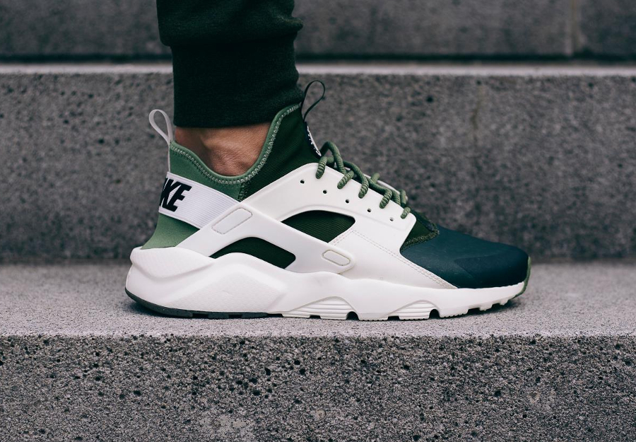 huarache homme noir et vert